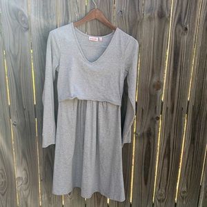 Momzelle gray maternity dress